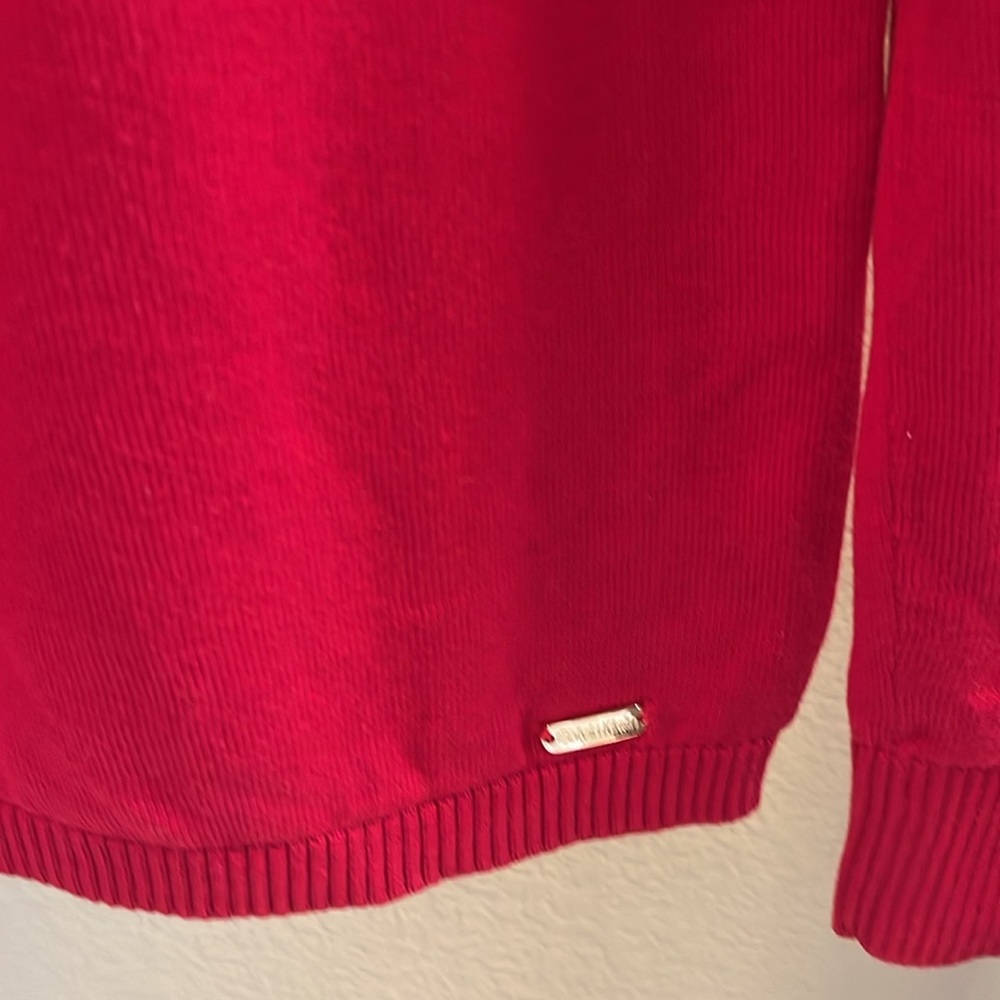 Calvin Klein Gold Stud Embellished Sweater in Red - Picture 8 of 14